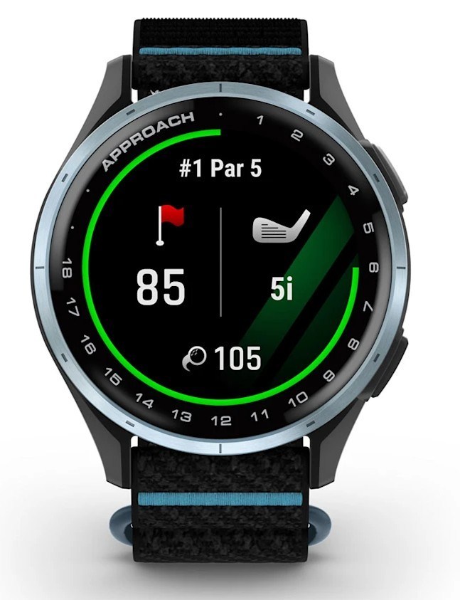 Garmin Approach J1 dětské golfové hodinky, černé/azure aluminium