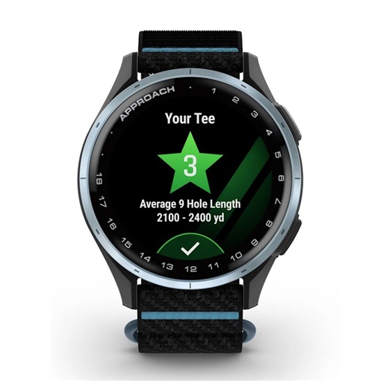 Garmin Approach J1 dětské golfové hodinky, černé/azure aluminium