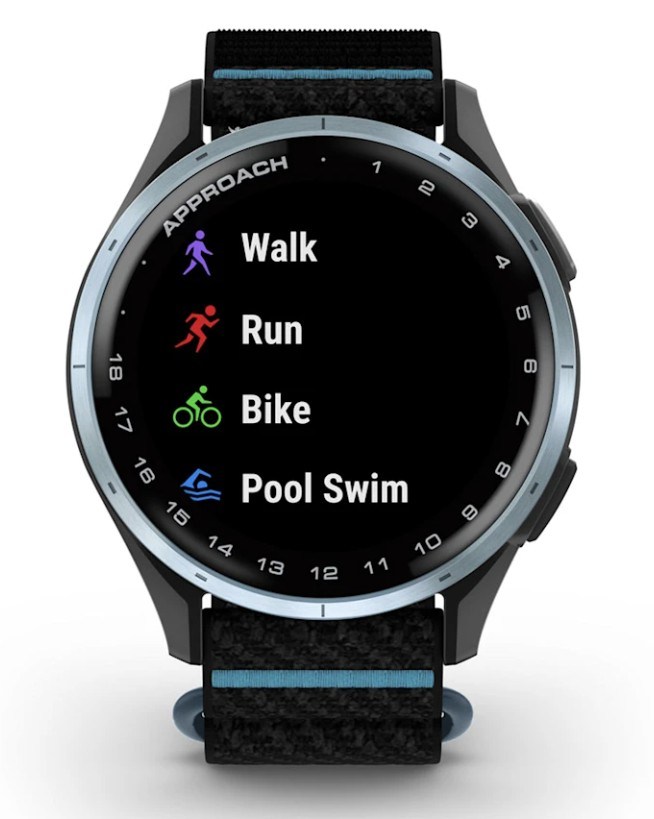 Garmin Approach J1 dětské golfové hodinky, černé/azure aluminium
