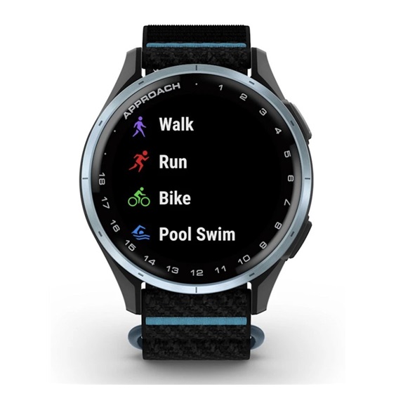 Garmin Approach J1 dětské golfové hodinky, černé/azure aluminium