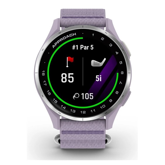 Garmin Approach J1 dětské golfové hodinky, lilac/silver aluminium