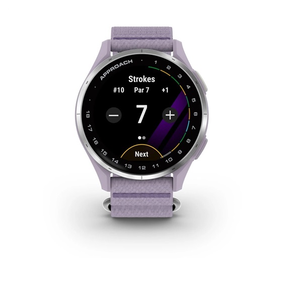 Garmin Approach J1 dětské golfové hodinky, lilac/silver aluminium