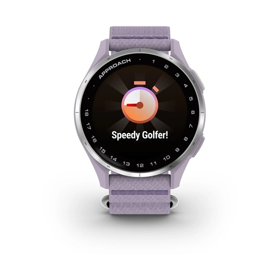 Garmin Approach J1 dětské golfové hodinky, lilac/silver aluminium