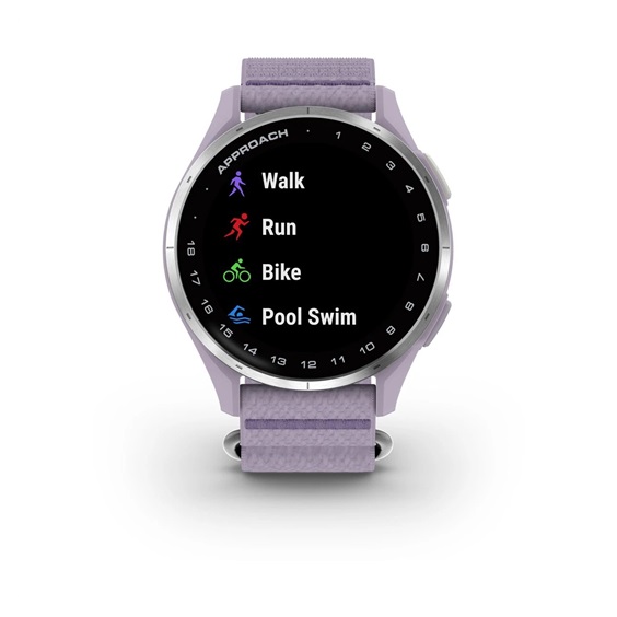 Garmin Approach J1 dětské golfové hodinky, lilac/silver aluminium
