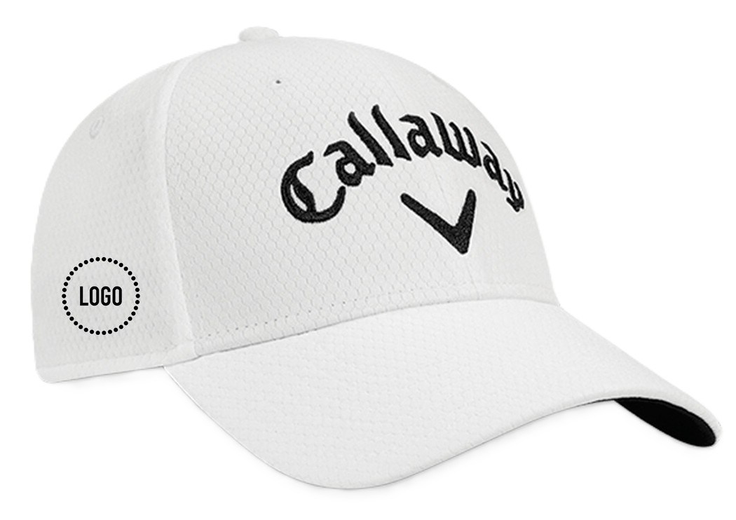 Callaway Performance Side Crest Structured logo kšiltovka, bílá