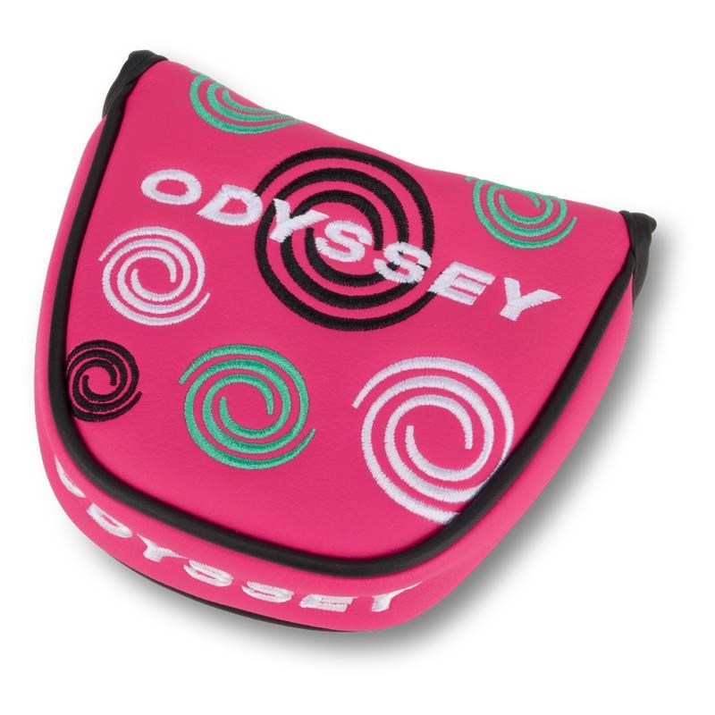 Odyssey Swirl Mallet putter kryt hlavy, růžový