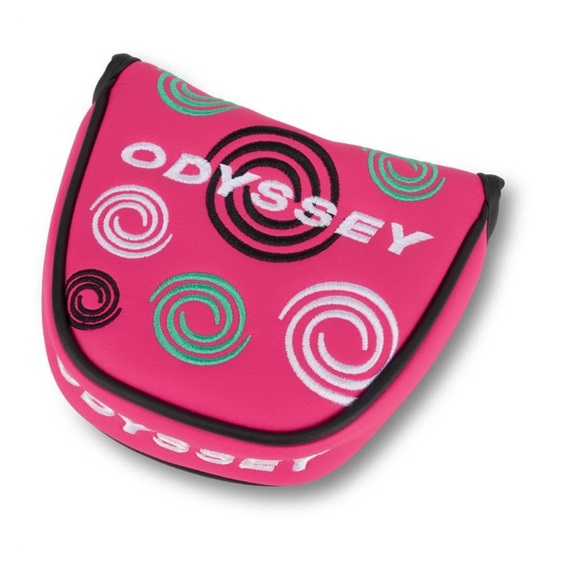 Odyssey Swirl Mallet putter kryt hlavy, růžový
