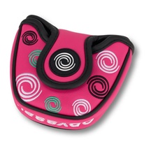 Odyssey Swirl Mallet putter kryt hlavy, růžový