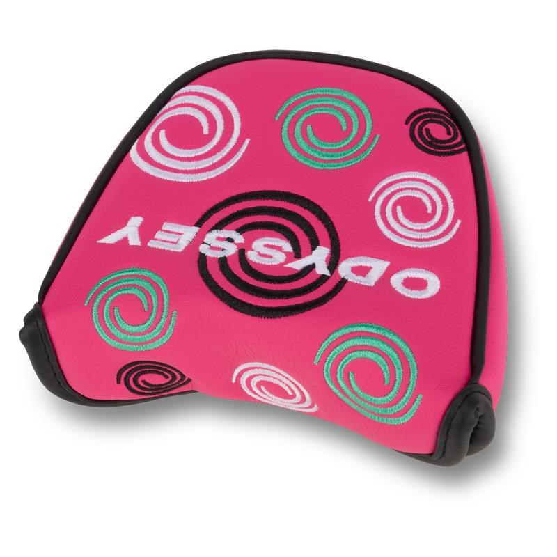 Odyssey Swirl Mallet putter kryt hlavy, růžový