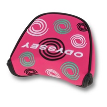 Odyssey Swirl Mallet putter kryt hlavy, růžový