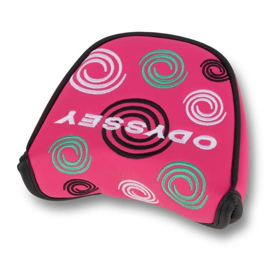 Odyssey Swirl Mallet putter kryt hlavy, růžový