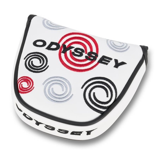 Odyssey Swirl Mallet putter kryt hlavy, bílý