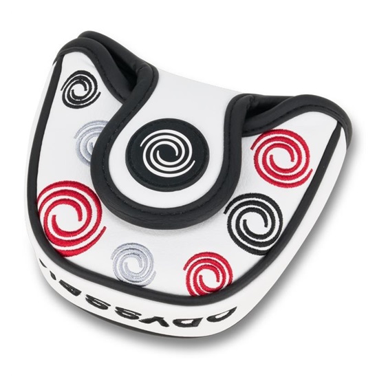 Odyssey Swirl Mallet putter kryt hlavy, bílý
