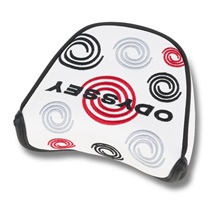 Odyssey Swirl Mallet putter kryt hlavy, bílý