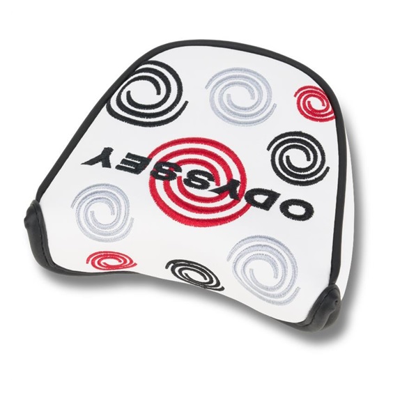 Odyssey Swirl Mallet putter kryt hlavy, bílý