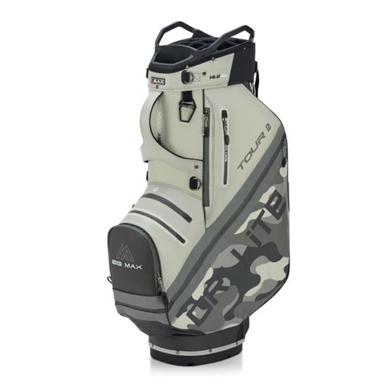 Big Max Dri Lite Tour 2 cart bag, grey camo/off white