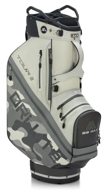Big Max Dri Lite Tour 2 cart bag, grey camo/off white