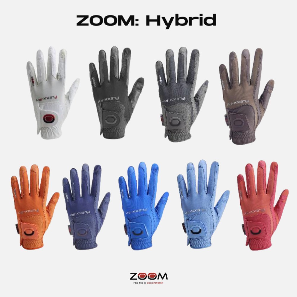Zoom Hybrid dámská golfová rukavice, červená