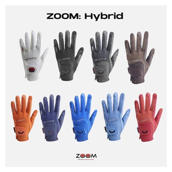 Zoom Hybrid dámská golfová rukavice, šedá