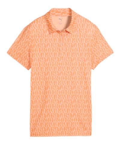 Puma Cloudspun Wavey dámské polo, melon glow