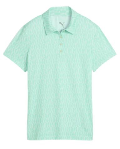 Puma Cloudspun Wavey dámské polo, mint jelly