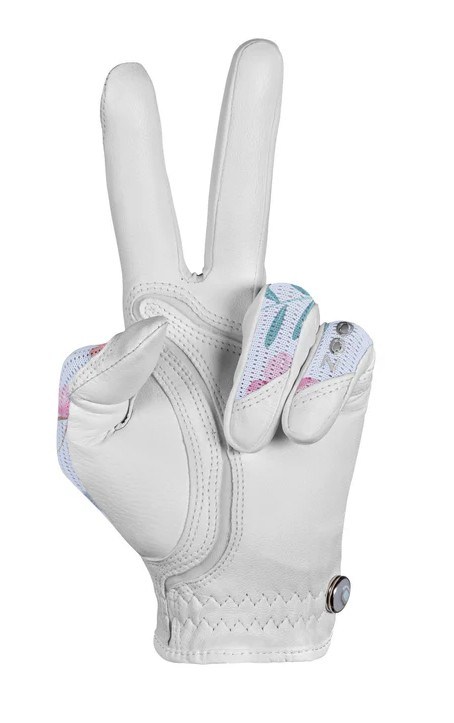 Zoom Sun Style Powernet dámská golfová rukavice, bílá/květovaná