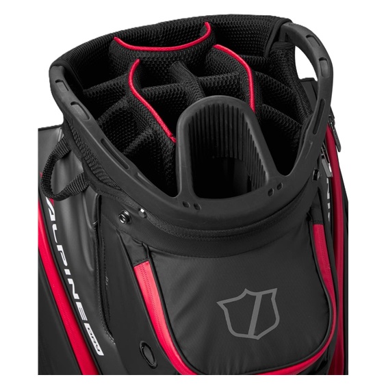 Wilson Alpine Dry cart bag, černo/šedo/červený