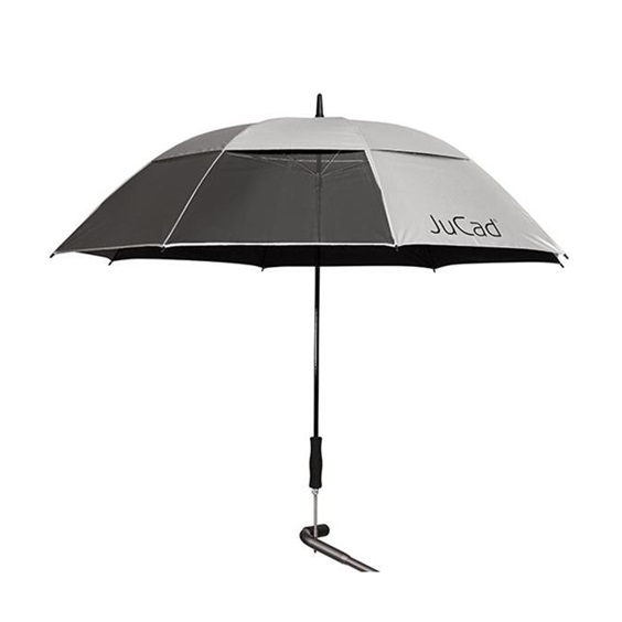 JuCad teleskopický golfový deštník 68" Windproof & Window s PINem, stříbrný (UV ochrana)