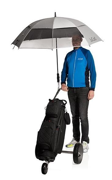 JuCad teleskopický golfový deštník 68" Windproof & Window s PINem, stříbrný (UV ochrana)