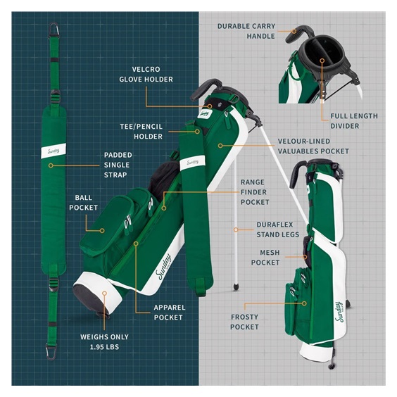 Sunday Golf Loma pencil bag, evergreen