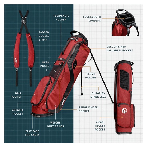 Sunday Golf El Camino pencil bag, ron burgundy