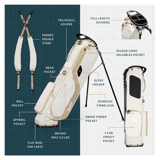 Sunday Golf El Camino pencil bag, toasted almond