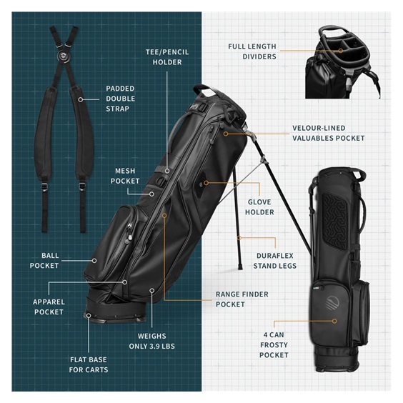 Sunday Golf El Camino S-Class pencil bag, černý