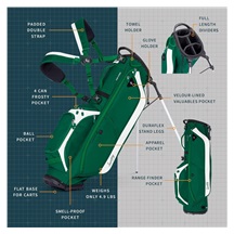 Sunday Golf Ryder stand bag, evergreen