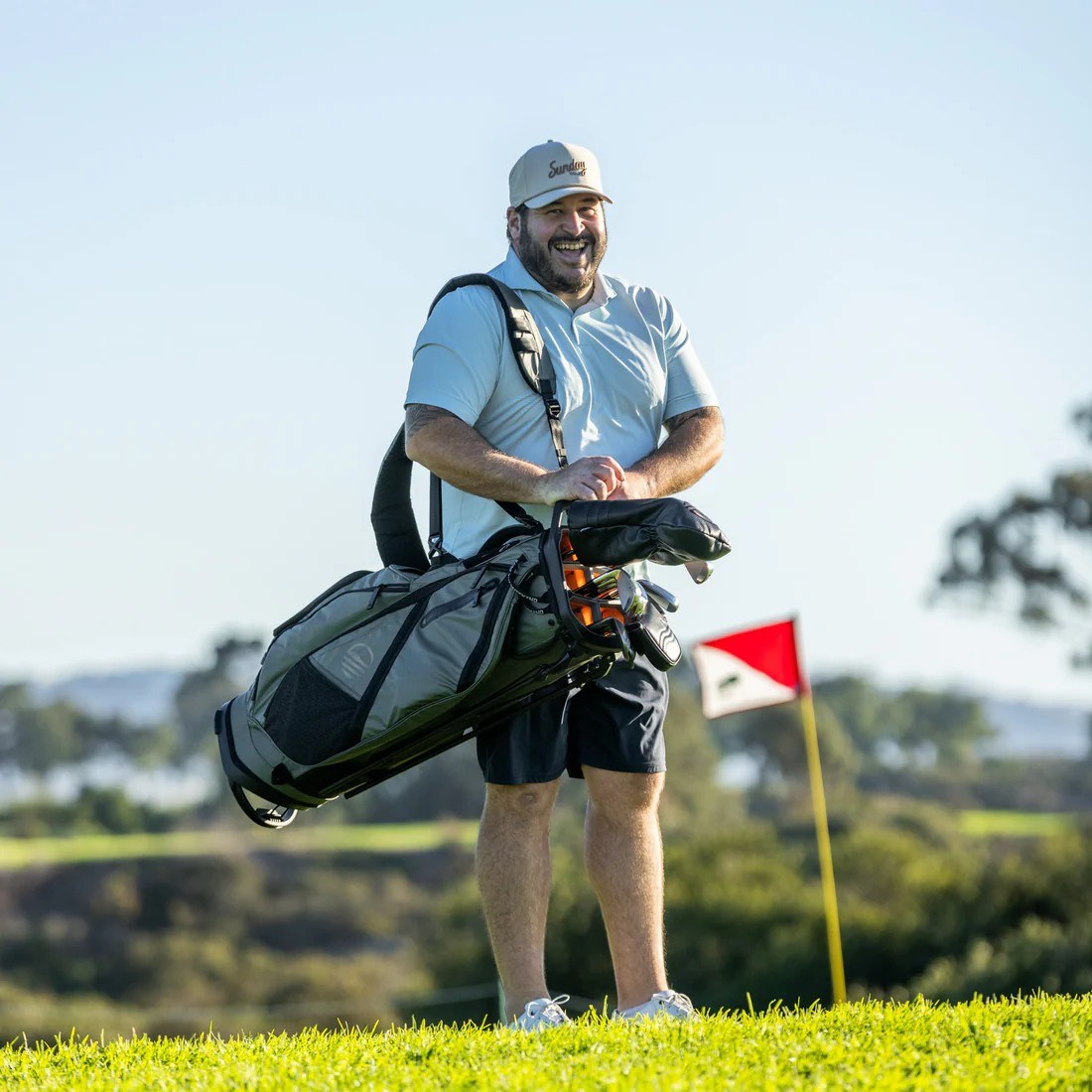 Sunday Golf Ranger stand bag, zelený