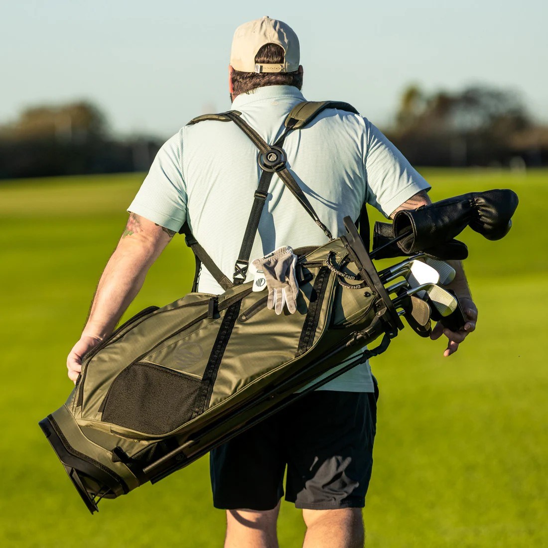 Sunday Golf Ranger stand bag, zelený