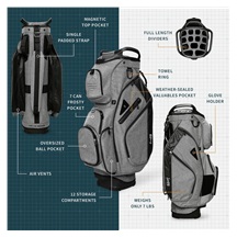 Sunday Golf Big Rig cart bag, šedý