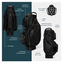 Sunday Golf Big Rig S-Class cart bag, černý