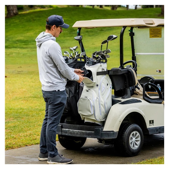 Sunday Golf Big Rig S-Class cart bag, bílý