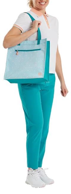 FootJoy Tote taška, teal/teal print/peach