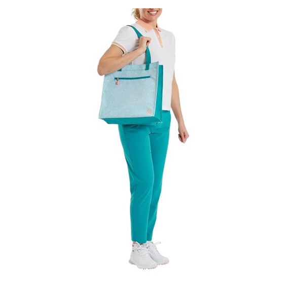 FootJoy Tote taška, teal/teal print/peach