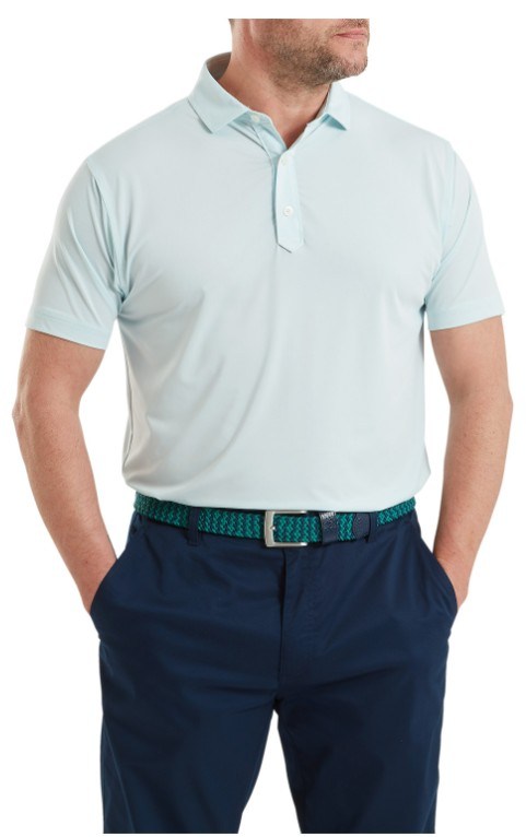 FootJoy Lisle Solid pánské polo, ice blue