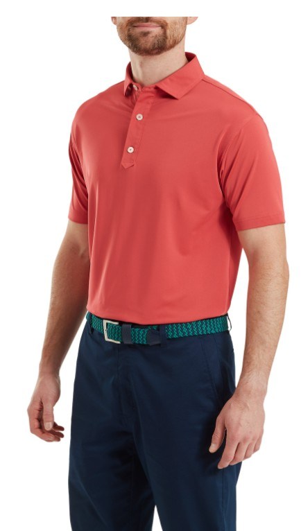 FootJoy Lisle Solid pánské polo, nantucket red