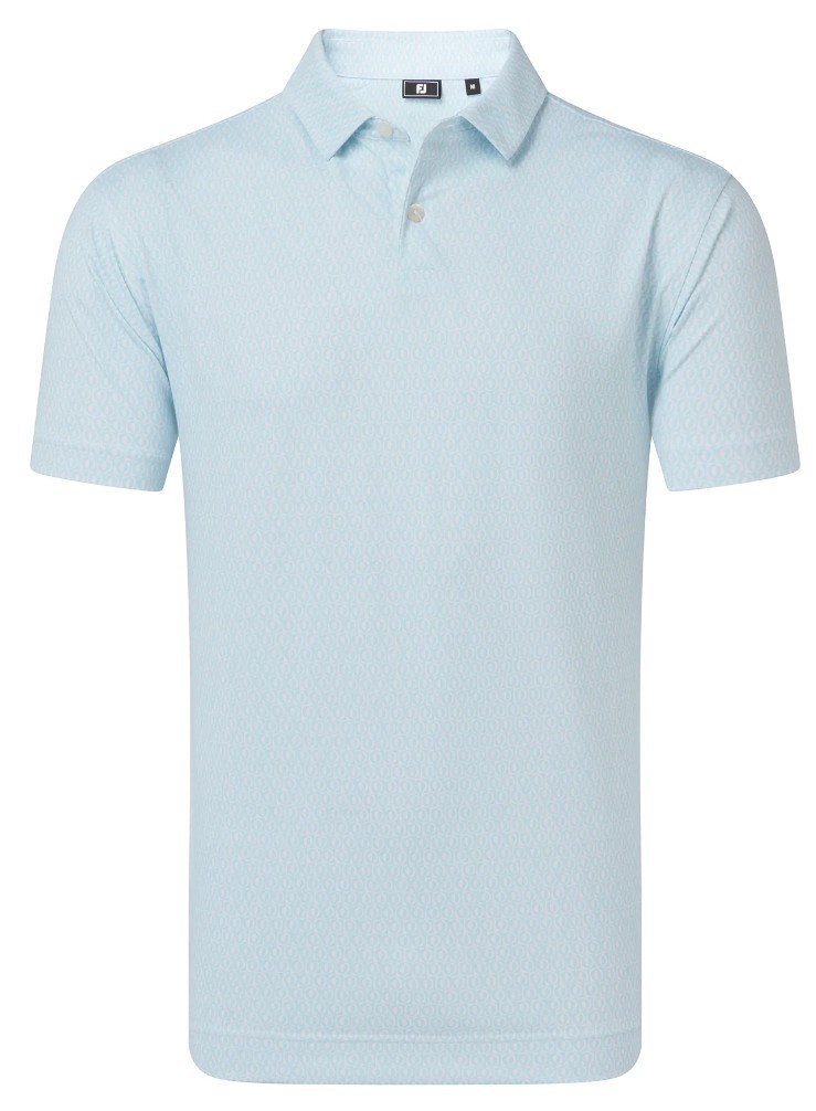FootJoy Modernist Geo Pique pánské polo, white/ice blue
