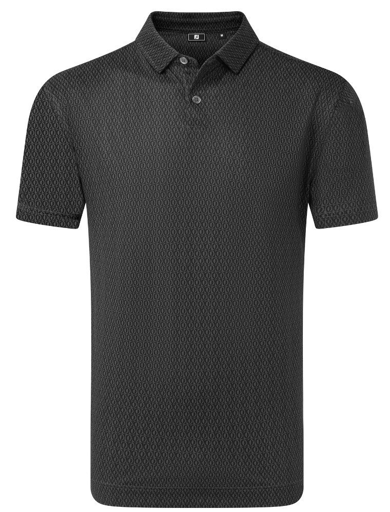 FootJoy Modernist Geo Pique pánské polo, charcoal/black