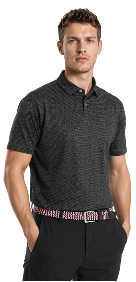 FootJoy Modernist Geo Pique pánské polo, charcoal/black
