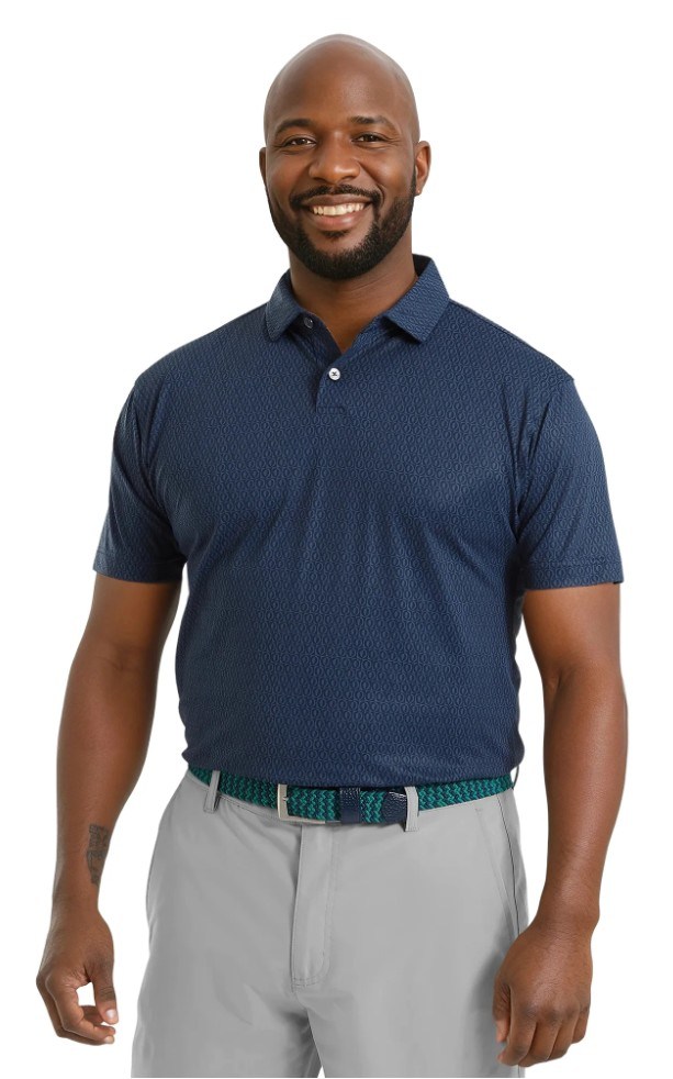 FootJoy Modernist Geo Pique pánské polo, navy tonal