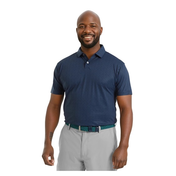 FootJoy Modernist Geo Pique pánské polo, navy tonal