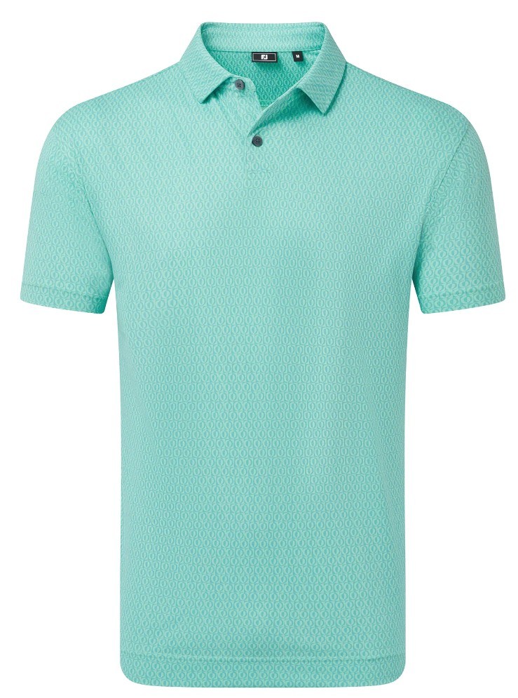 FootJoy Modernist Geo Pique pánské polo, blue reef/sea glass