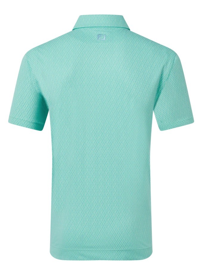 FootJoy Modernist Geo Pique pánské polo, blue reef/sea glass